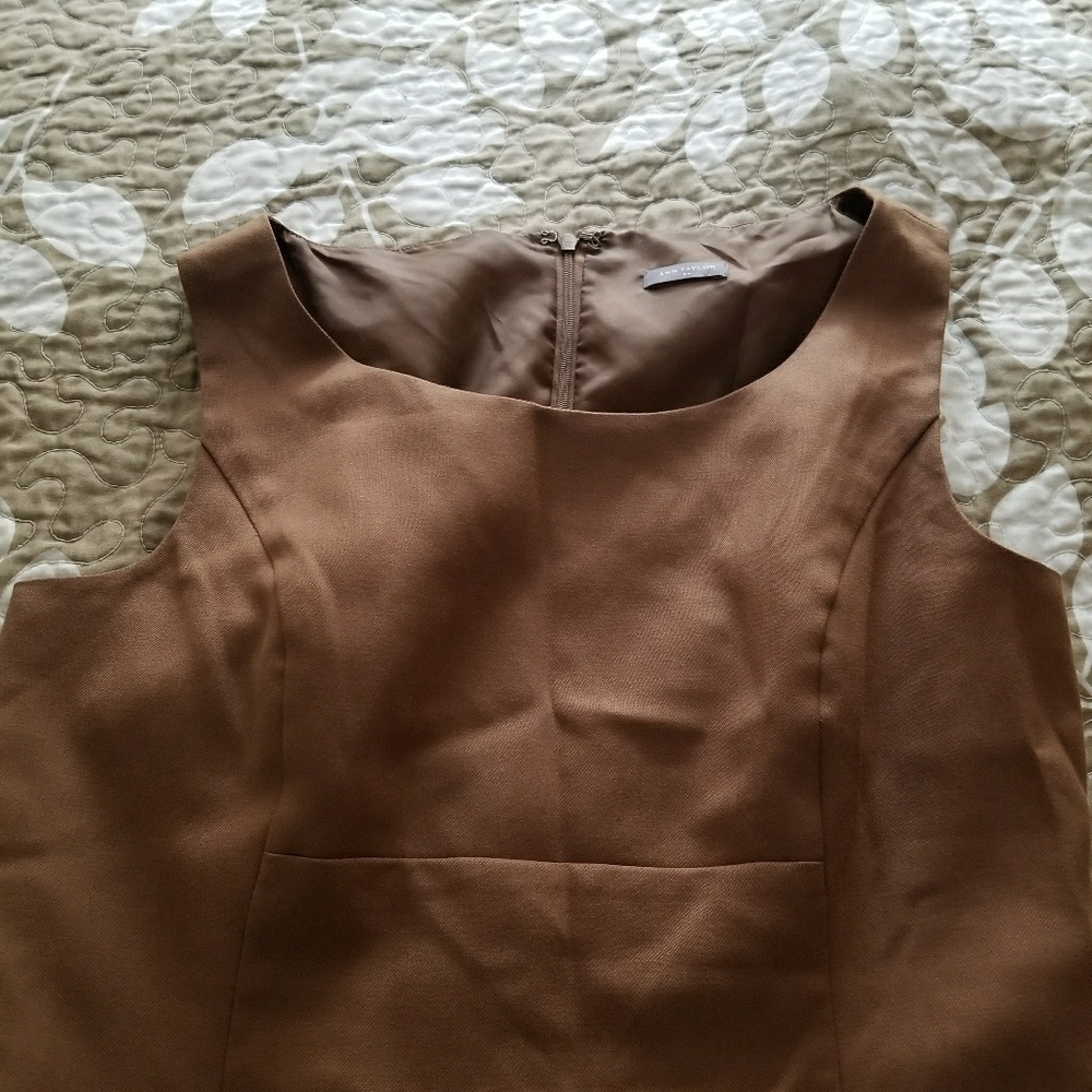 Tan classic wool ALine dress